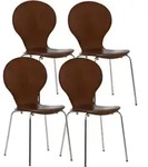 CLP Besucherstuhl, Braun, Metall, 43x86x45 cm, Arbeitszimmer, Besucherst&uuml;hle