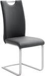 Novel Schwingstuhl, Schwarz, Edelstahl, Metall, Textil, Flachrohr, 42x103x55 cm,