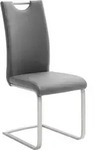 Novel Schwingstuhl, Grau, Edelstahl, Metall, Textil, Flachrohr, 42x103x55 cm,