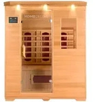 Home Deluxe Infrarotkabine, Braun, Holz, 153x190x110 cm, Freizeit, Wellness,