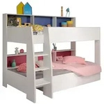 Etagenbett, Wei&szlig;, Holzwerkstoff, 90x200 cm, Kinder- & Jugendzimmer, Kinderm&ouml;bel,