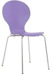 CLP Besucherstuhl, Lila, Metall, 43x86x45 cm, Arbeitszimmer, Besucherst&uuml;hle