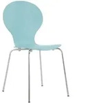 CLP Besucherstuhl, Hellblau, Metall, 43x86x45 cm, Arbeitszimmer, Besucherst&uuml;hle