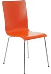 CLP Besucherstuhl, Orange, Metall, 43x87x47 cm, Arbeitszimmer, Besucherst&uuml;hle