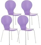 CLP Besucherstuhl, Lila, Metall, 43x86x45 cm, Arbeitszimmer, Besucherst&uuml;hle