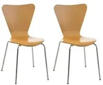 CLP Besucherstuhl, Eukalyptusholz, Metall, 45x85x49 cm, Arbeitszimmer,
