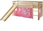 Livetastic Spielbett Ticaa 856630 Manuel, Kiefer, Pink, Holz, Kiefer, massiv,