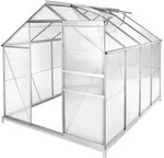 tectake Gew&auml;chshaus, Transparent, Metall, 185x195x250 cm, Gartenzubeh&ouml;r,