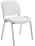 CLP Besucherstuhl, Wei&szlig;, Metall, 54x79x48 cm, Arbeitszimmer, Besucherst&uuml;hle