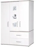 Roba Kleiderschrank, Wei&szlig;, Holzwerkstoff, 2 Schubladen, Rechteckig,...