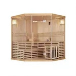 Home Deluxe Sauna, Natur, Holz, 200x210x200 cm, Freizeit, Wellness, Sauna