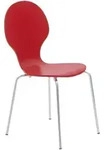 CLP Besucherstuhl, Rot, Metall, 43x86x45 cm, Arbeitszimmer, Besucherst&uuml;hle