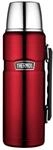 Thermos Isolierflasche Stainless King, Rot, Metall, 1,2 L, doppelwandig, schlag- und