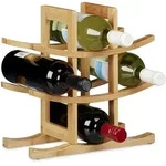 Relaxdays Weinregal, Hellbraun, Holz, 30x30x14.5 cm, Wohnzimmer, Regale, Weinregale