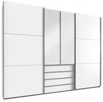 P & B Schwebet&uuml;renschrank Wimex Magic, Silber, Wei&szlig;, Holzwerkstoff, 7 F&auml;cher, 4