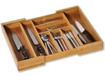 Kesper Besteckbox, Natur, Holz, Bambus, 8 F&auml;cher, 43x6x35 cm, Fsc, variabel