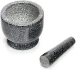 Zeller K&uuml;chenm&ouml;rtel, Anthrazit, Stein, Rund, 12x10x12 cm, Tischkultur & Servieren,