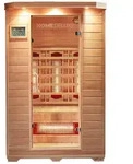 Home Deluxe Infrarotkabine, Braun, Holz, 120x190x105 cm, Freizeit, Wellness,