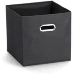 Zeller Present Aufbewahrungsbox, Schwarz, Textil, 28x28x28 cm, Ordnen & Aufbewahren,