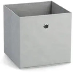 Zeller Present Aufbewahrungsbox, Hellgrau, Textil, 28x28x28 cm, Ordnen & Aufbewahren,