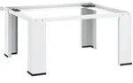 vidaXL Waschmaschinen-Untergestell,, Wei&szlig;, Metall, 54x31x63 cm, Waschk&uuml;che,