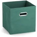Zeller Present Aufbewahrungsbox, Petrol, Textil, 28x28x28 cm, Ordnen & Aufbewahren,