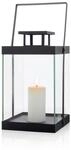 Blomus Laterne Finca, Schwarz, Metall, rechteckig, 20.5x46x21 cm, Glaseinsatz,