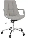 Mid.you Drehstuhl, Silber, Hellgrau, Metall, Textil, Drehkreuz, 58x102x60 cm,