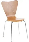 CLP Besucherstuhl, Eiche, Metall, 45x85x49 cm, Arbeitszimmer, Besucherst&uuml;hle