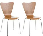 CLP Besucherstuhl, Eiche, Metall, 45x85x49 cm, Arbeitszimmer, Besucherst&uuml;hle