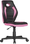 Mid.you Jugenddrehstuhl Skyport Luan, Schwarz, Pink, Textil, Sternfu&szlig;,...