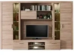 Trendteam Wohnwand, Eiche, Holzwerkstoff, 291x197x41 cm, Wohnzimmer, Wohnw&auml;nde,