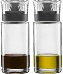 Leonardo Essig-/&Ouml;lflasche Cucina, Klar, Schwarz, Glas, 11.9x14.8x61 cm, Deckel,