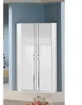 Mid.you Eckkleiderschrank, Wei&szlig;, Wei&szlig; Hochglanz, Holzwerkstoff, 8 F&auml;cher,