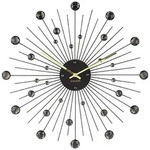 Karlsson Wanduhr, Schwarz, Metall, Rund, 50x50x4 cm, CE, Dekoration, Uhren, Wanduhren
