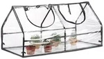 Relaxdays Gew&auml;chshaus, Transparent, Kunststoff, Metall, 120x60x60 cm,