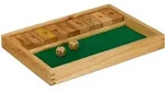 Relaxdays W&uuml;rfelspiel, Hellbraun, Holz, 27x19 cm, Spielzeug, Kinderspielzeug,