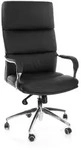 Mid.you Chefsessel, Schwarz, Silber, Metall, Textil, Drehkreuz, 61x134x49 cm,