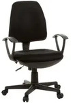Mid.you Drehstuhl, Schwarz, Kunststoff, Drehkreuz, 57x106x44 cm, Sitzfl&auml;che 360&deg;
