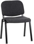 Mid.you Besucherstuhl, Anthrazit, Schwarz, Textil, Rundrohr, 58x84x41 cm, stapelbar,