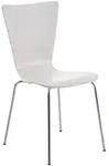 CLP Besucherstuhl, Wei&szlig;, Metall, 43x84x50 cm, Arbeitszimmer, Besucherst&uuml;hle