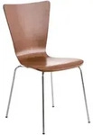 CLP Besucherstuhl, Braun, Metall, 43x84x50 cm, Arbeitszimmer, Besucherst&uuml;hle