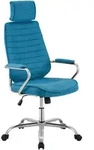 CLP Chefsessel, Blau, Metall, 60x117x67 cm, Arbeitszimmer, B&uuml;rost&uuml;hle, Chefsessel