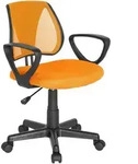 Mid.you Jugenddrehstuhl, Orange, Kunststoff, Drehkreuz, 58x75-92x45 cm,