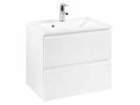 Xora Waschtischunterschrank, Weiß, Holzwerkstoff, 2 Schubladen, 60x56x47 cm,...