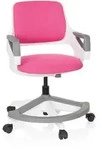 Mid.you Jugenddrehstuhl, Pink, Kunststoff, Drehkreuz, 53x80-93x60 cm, Arbeitszimmer,
