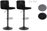 P & B Barhocker-Set, Schwarz, Metall, Textil, F&uuml;llung: Schaumstoff, Rundrohr,