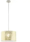 Eglo H&auml;ngeleuchte Viserbella, Gold, Champagner, Metall, Textil, rund,rund, 110...
