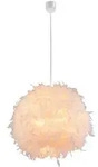 Globo H&auml;ngeleuchte, Wei&szlig;, Kunststoff, Textil, Kugel,Kugel, 120 cm, Lampen &