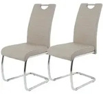 P & B Schwingstuhl-Set, Hellbraun, Metall, Textil, Rundrohr, C-Form, 43x98x59 cm, mit